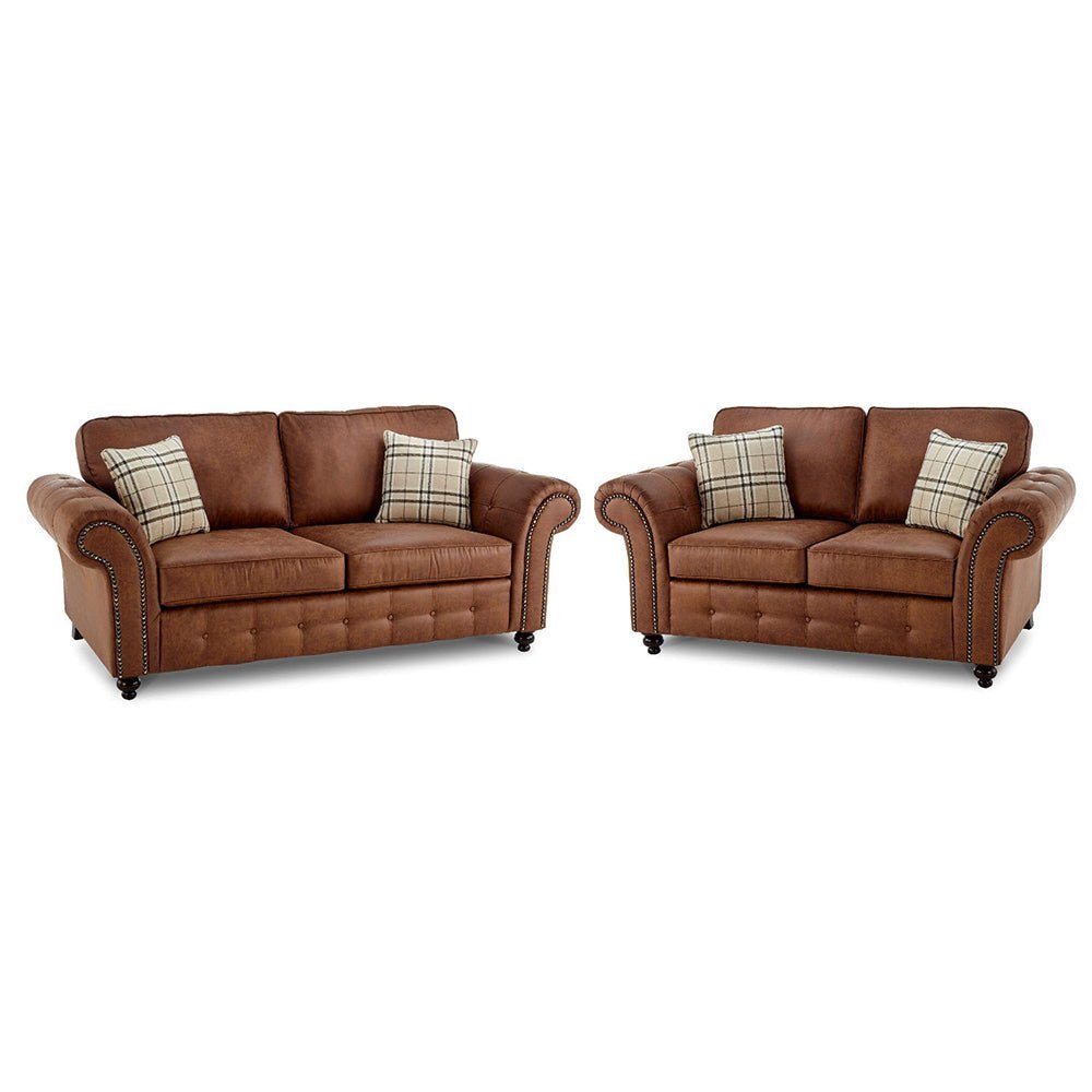 Faux Leather Sofa Suite