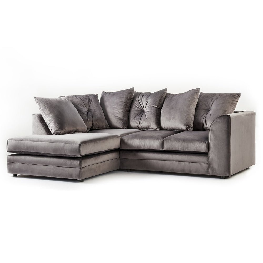 Velvet Fabric Corner Sofa