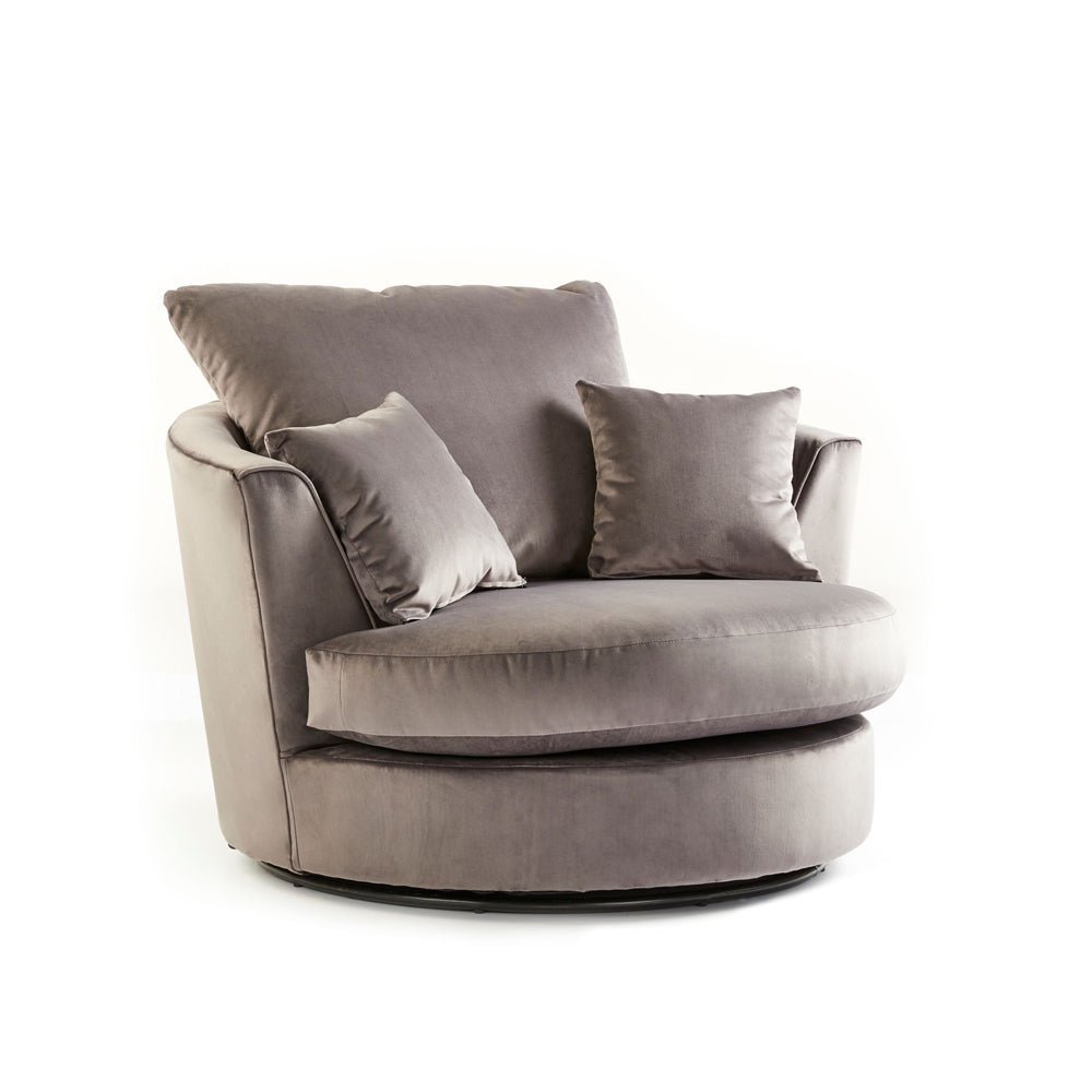 Velvet Fabric Swivel Chair