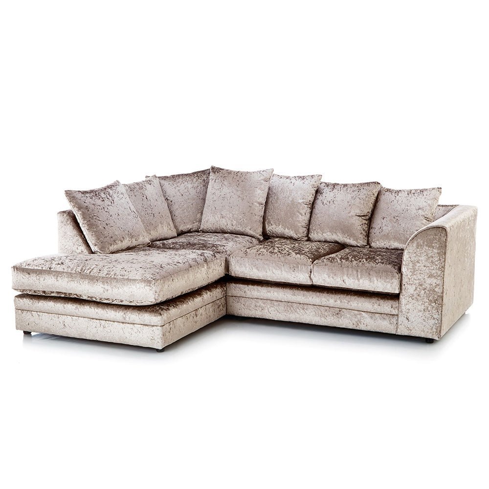 Velvet Fabric Corner Sofa