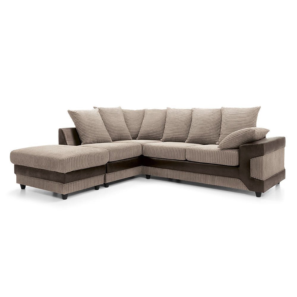 Cord Fabric Corner Sofa